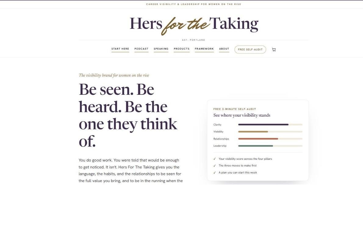 Hers For The Taking website