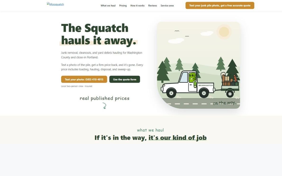 Mossquatch website